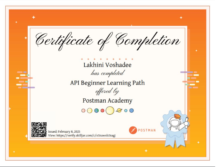 Postman Certificate